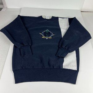 VTG Notre Dame Fightin Irish Sweatshirt Extra Large Blue Grey Faded Crewneck USA
